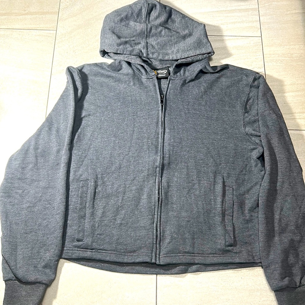 Woman’s cropped cotton blend hoodie, Sz L